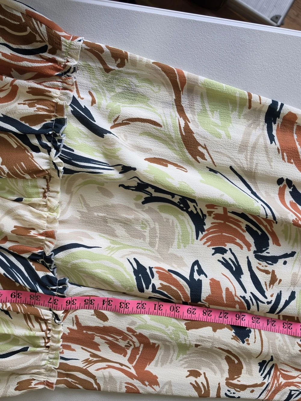 Madewell Swirl-Print Maxi Dress in Cream, Green & Rust